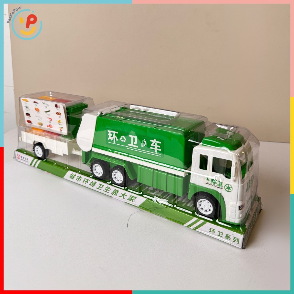Đồ chơi xe môi trường chở thùng rác phân loại chạy trớn 564-149 PeeKaPaw Toys