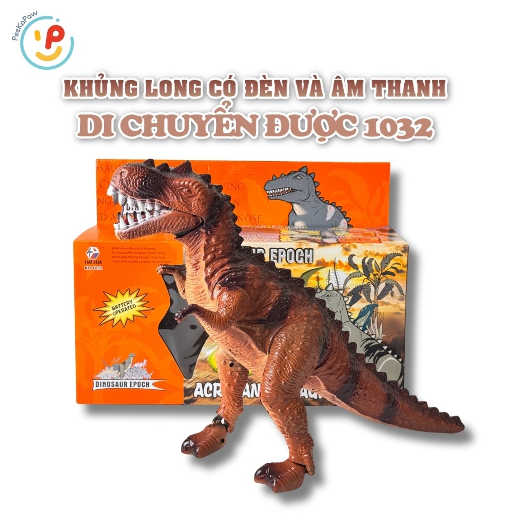 Mô hình khủng long đồ chơi có đèn và âm thanh di chuyển được 1032 Dinosaur Epoch PeeKaPaw Toys