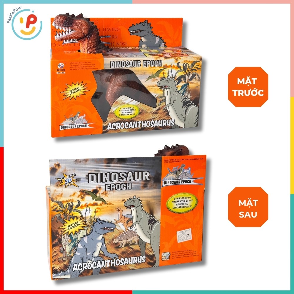 Mô hình khủng long đồ chơi có đèn và âm thanh di chuyển được 1032 Dinosaur Epoch PeeKaPaw Toys