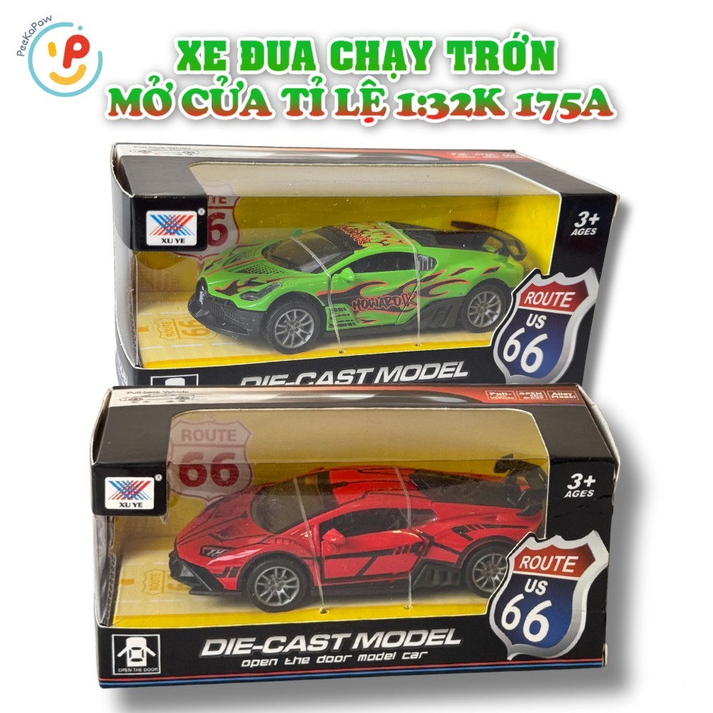 Đồ chơi mô hình xe đua chạy trớn mở cửa tỉ lệ 1:32 K175A PeeKaPaw Toys