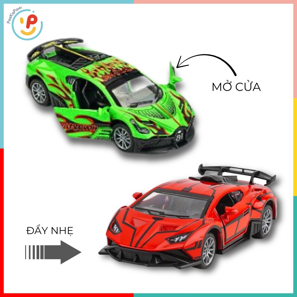 Đồ chơi mô hình xe đua chạy trớn mở cửa tỉ lệ 1:32 K175A PeeKaPaw Toys