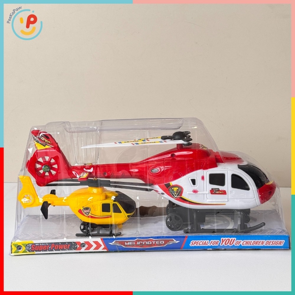 Đồ chơi máy bay trực thăng chạy trớn 2 chiếc 1617 PeeKaPaw Toys