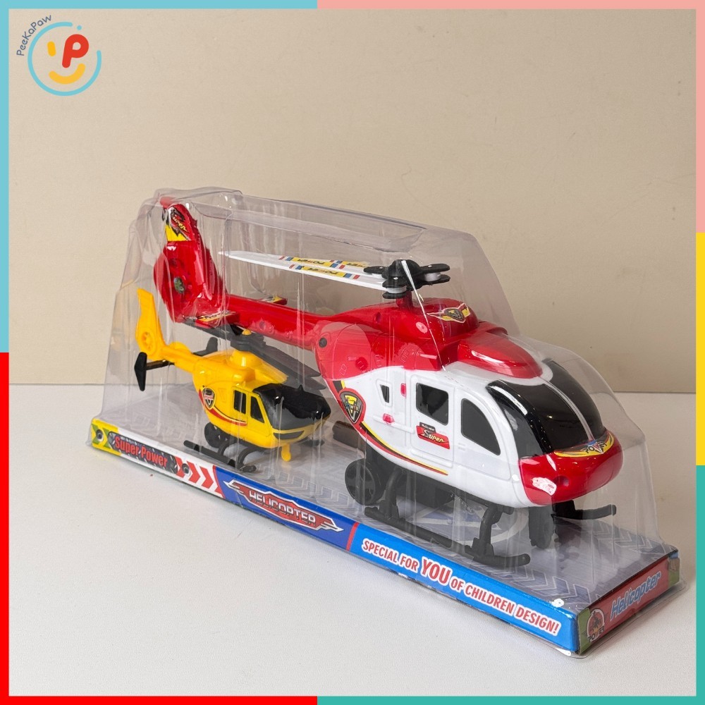 Đồ chơi máy bay trực thăng chạy trớn 2 chiếc 1617 PeeKaPaw Toys