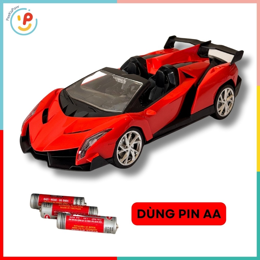 Xe điều khiển từ xa siêu xe thể thao 2 cửa mở được pin sạc 27-16 PeeKaPaw Toys