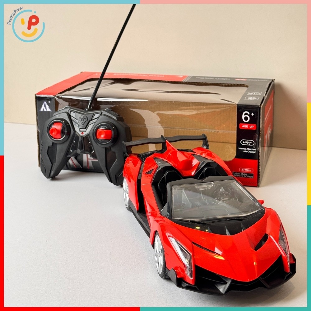 Xe điều khiển từ xa siêu xe thể thao 2 cửa mở được pin sạc 27-16 PeeKaPaw Toys