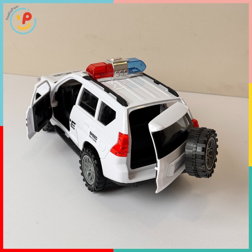 Mô hình xe cảnh sát đồ chơi chạy trớn mở cửa được 055-40 PeeKaPaw Toys