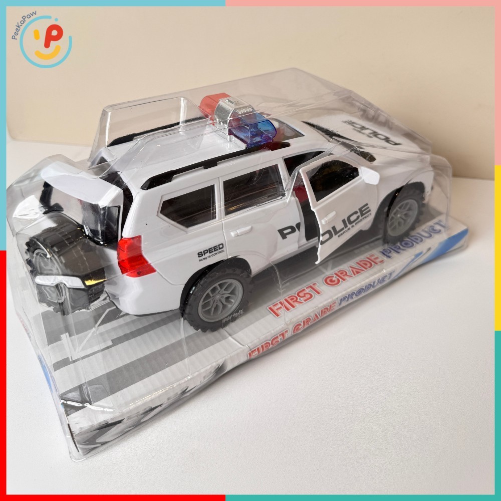 Mô hình xe cảnh sát đồ chơi chạy trớn mở cửa được 055-40 PeeKaPaw Toys