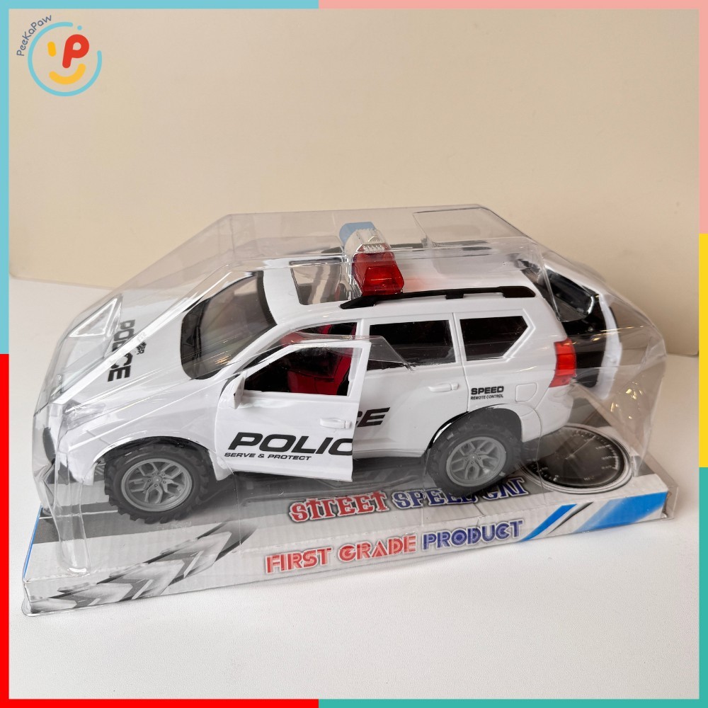Mô hình xe cảnh sát đồ chơi chạy trớn mở cửa được 055-40 PeeKaPaw Toys