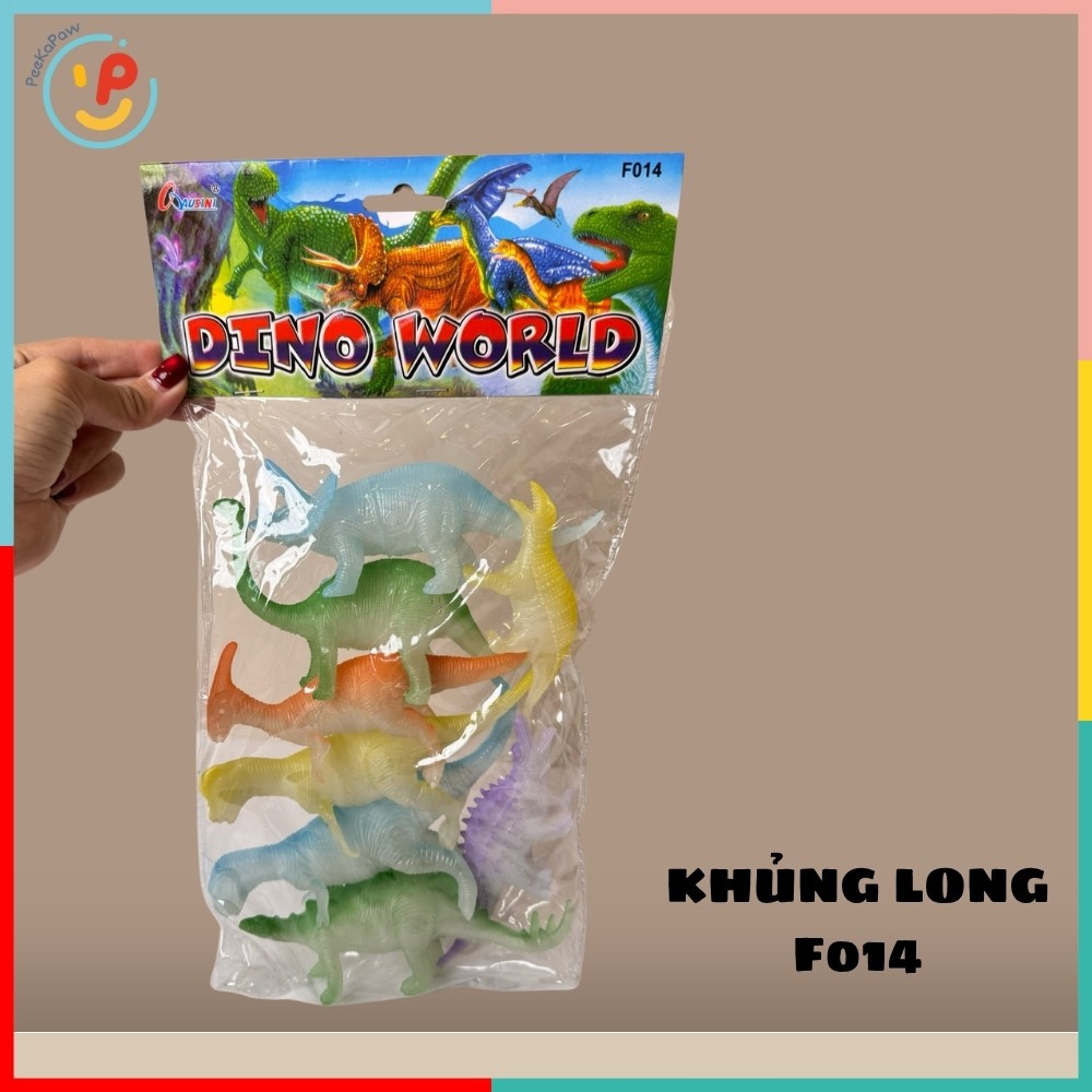 Mô hình thú rừng khủng long nhựa cứng cho bé khám phá thế giới động vật nhiều mẫu PeeKaPaw Toys