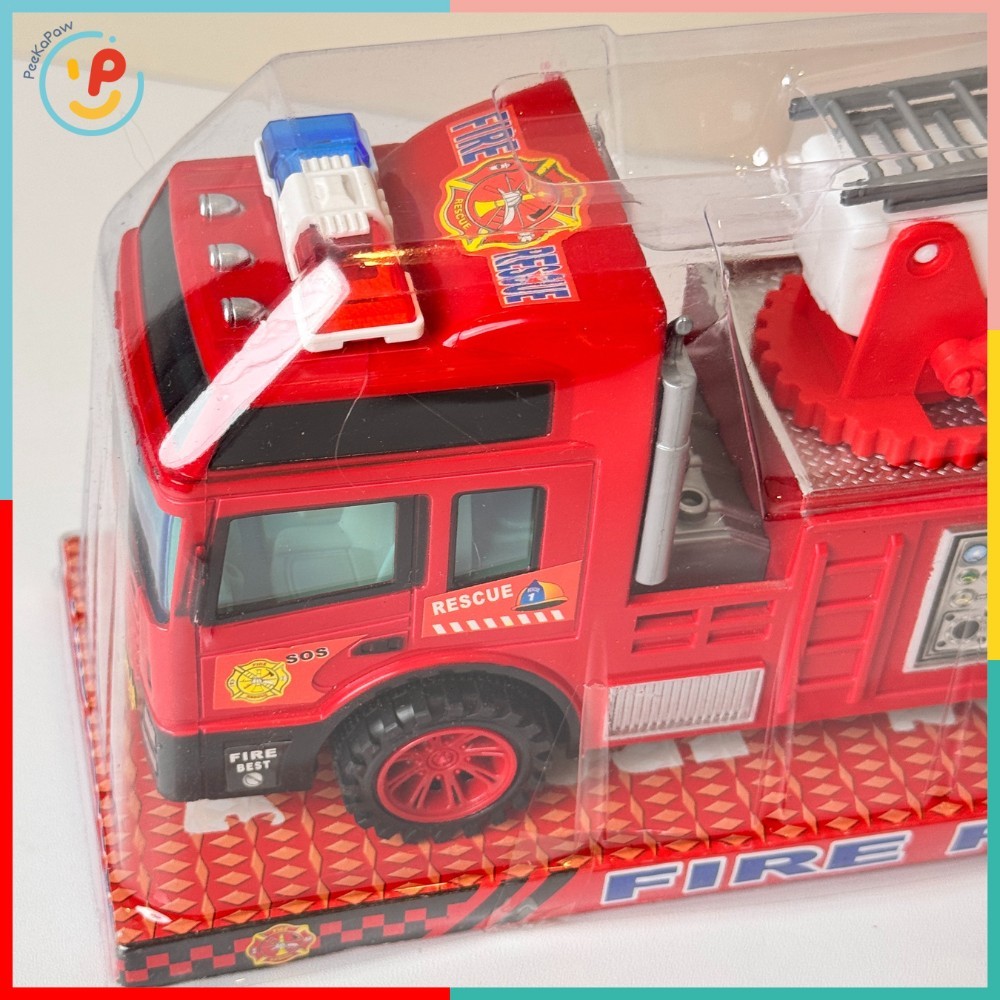 Đồ chơi xe thang cứu hoả chạy trớn mô hình xe cứu hộ 8822 PeeKaPaw Toys