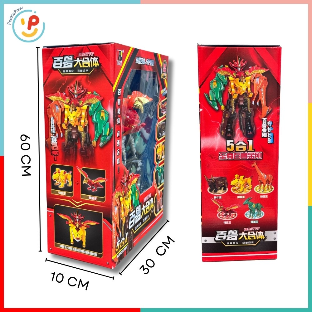 Lắp Ráp Siêu Nhân 5in1 Robot Biến Hình Khủng Long Thú Thành Robot Khổng Lồ Mã 2700 – PeeKaPaw Toys
