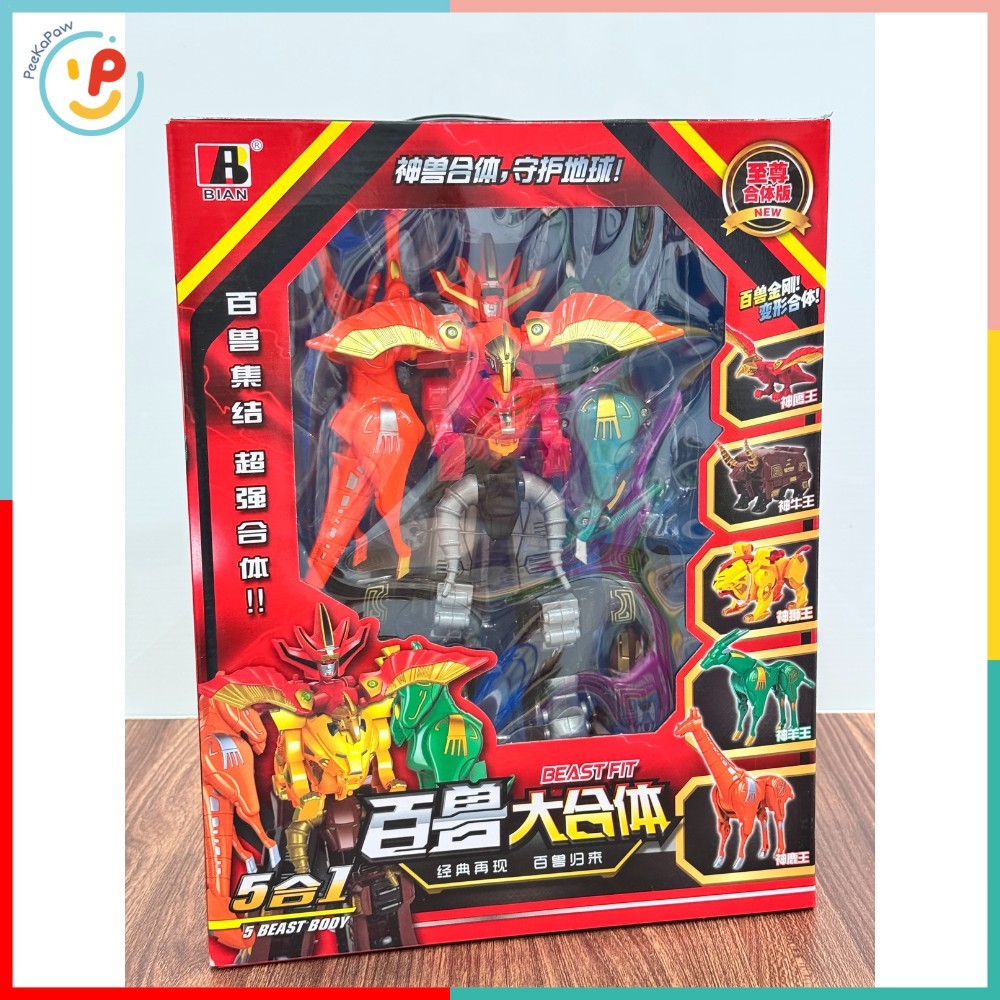 Lắp Ráp Siêu Nhân 5in1 Robot Biến Hình Khủng Long Thú Thành Robot Khổng Lồ Mã 2700 – PeeKaPaw Toys