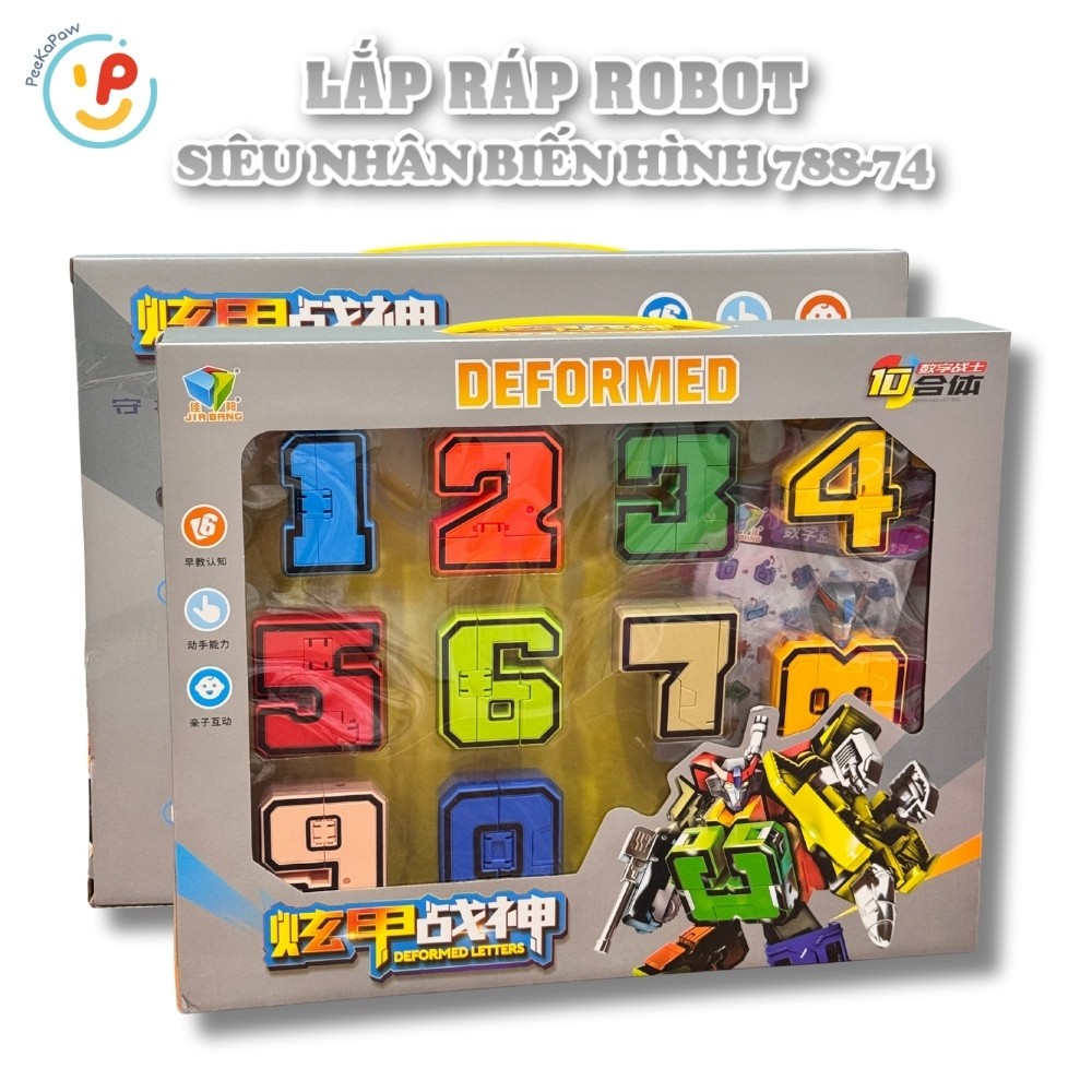 Đồ Chơi Lắp Ráp Siêu Nhân Biến Hình Từ Số 0-9 Mã 788-74 – PeeKaPaw Toys