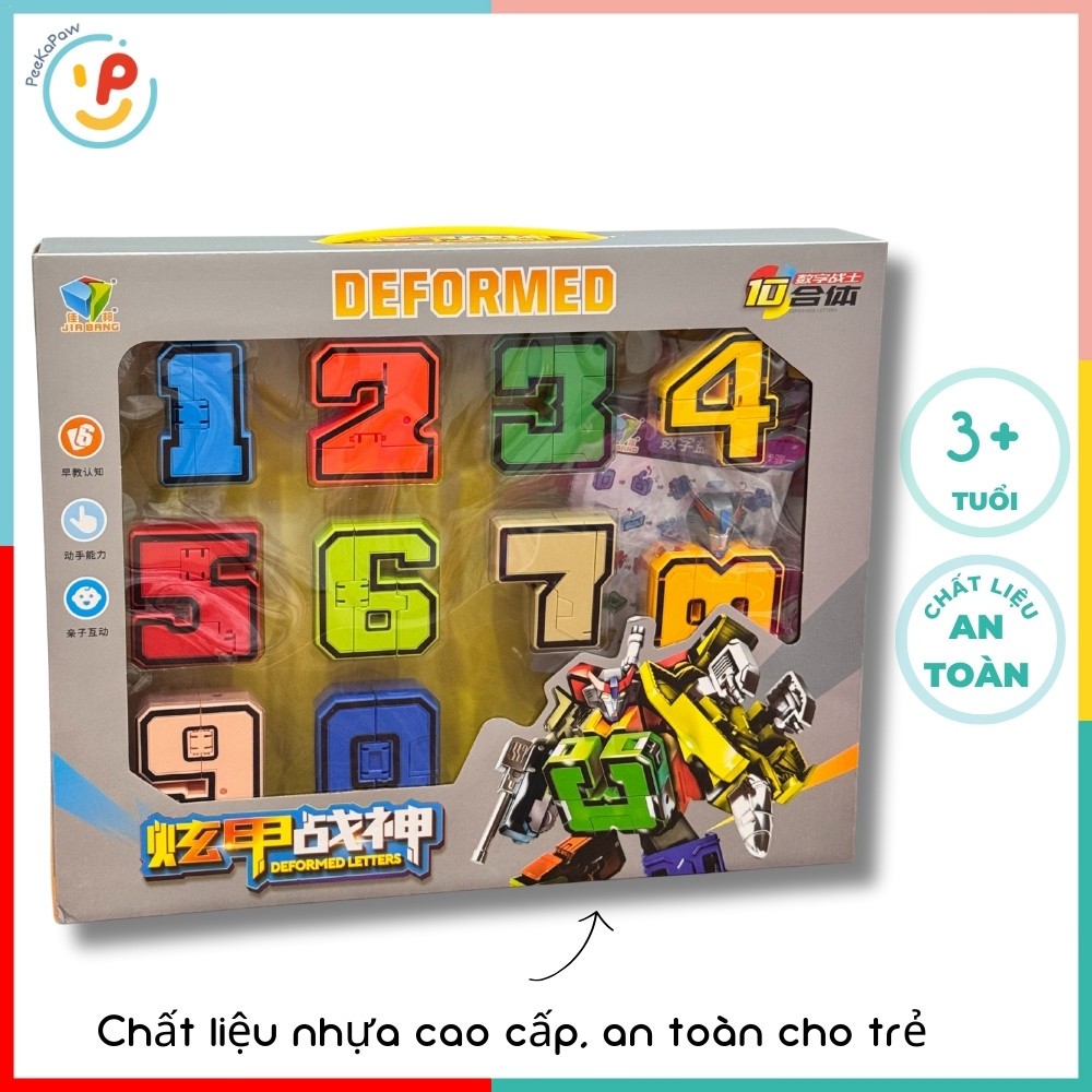 Đồ Chơi Lắp Ráp Siêu Nhân Biến Hình Từ Số 0-9 Mã 788-74 – PeeKaPaw Toys