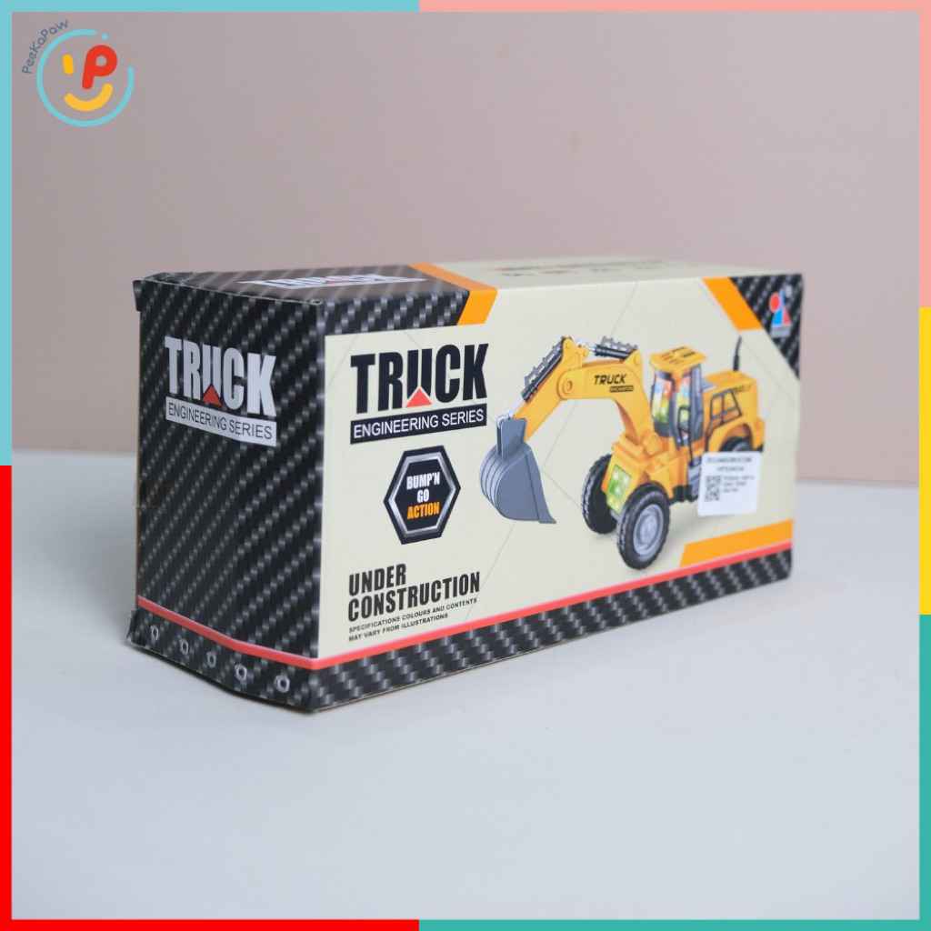 Xe Xúc Chạy Pin Có Đèn Âm Thanh 3202A Đồ Chơi Xe Công Trình PeeKaPaw Toys