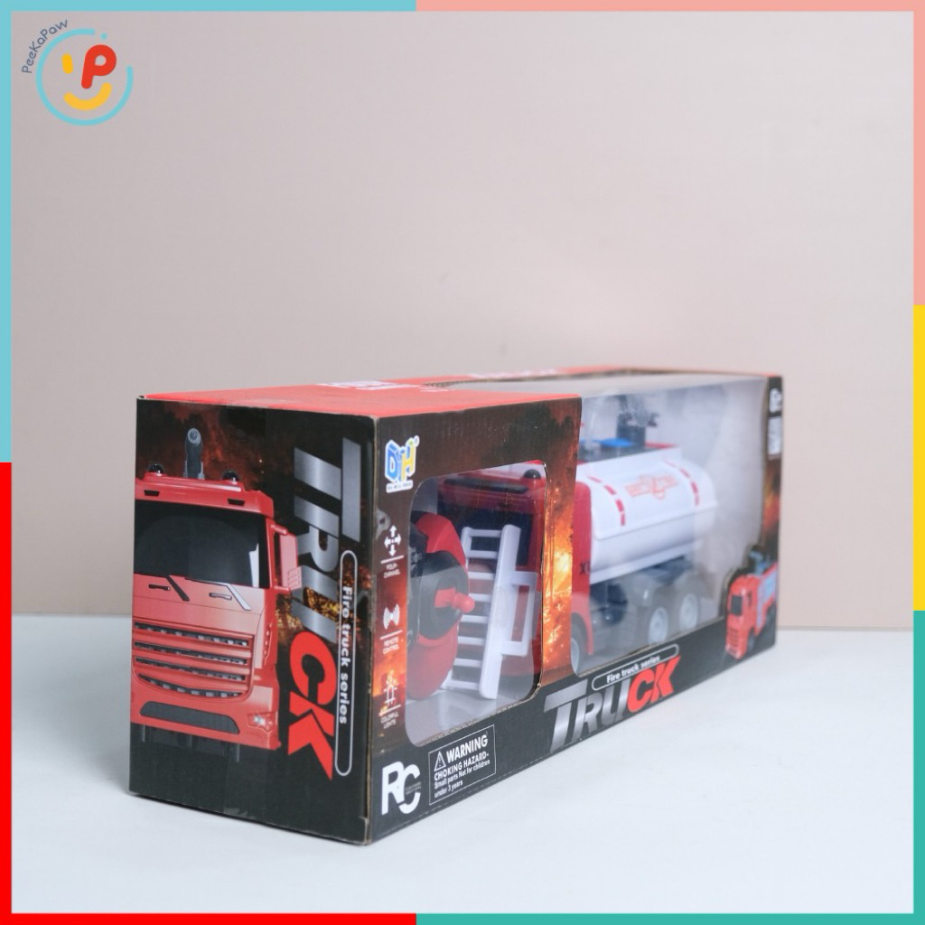 Xe cứu hoả điều khiển từ xa xe bồn có đèn âm thanh phun nước 666-8B