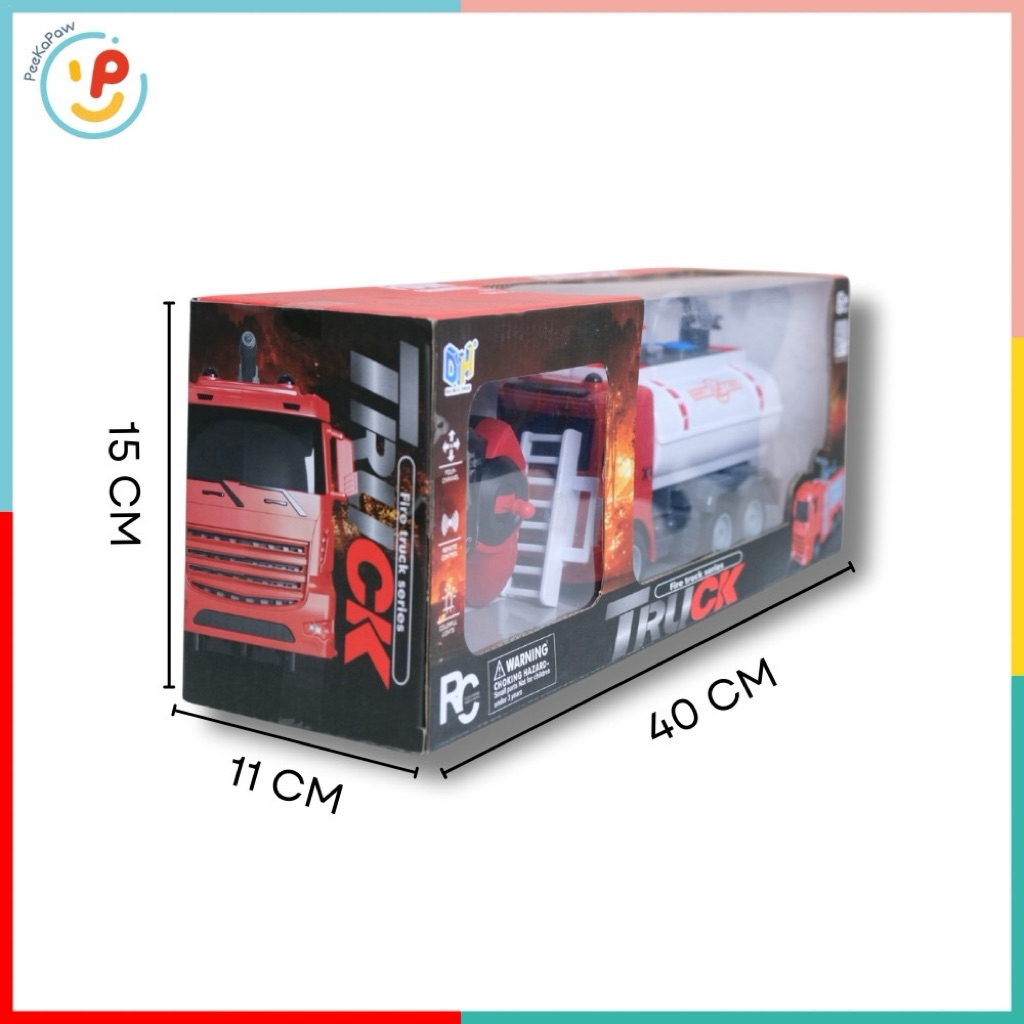 Xe cứu hoả điều khiển từ xa xe bồn có đèn âm thanh phun nước 666-8B