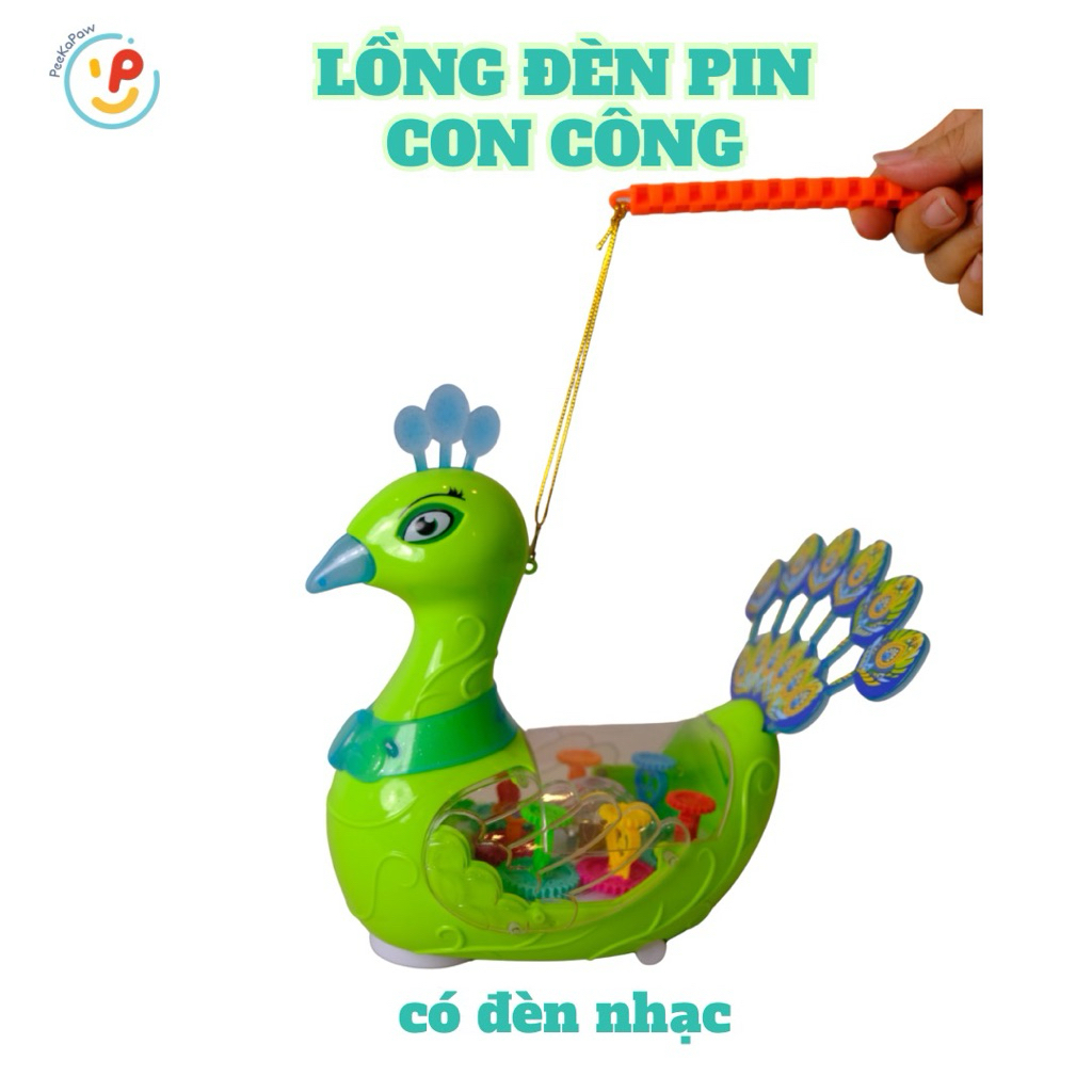Trung thu 2025 lồng đèn pin có đèn và nhạc cho bé nhiều mẫu PeeKaPaw Toys