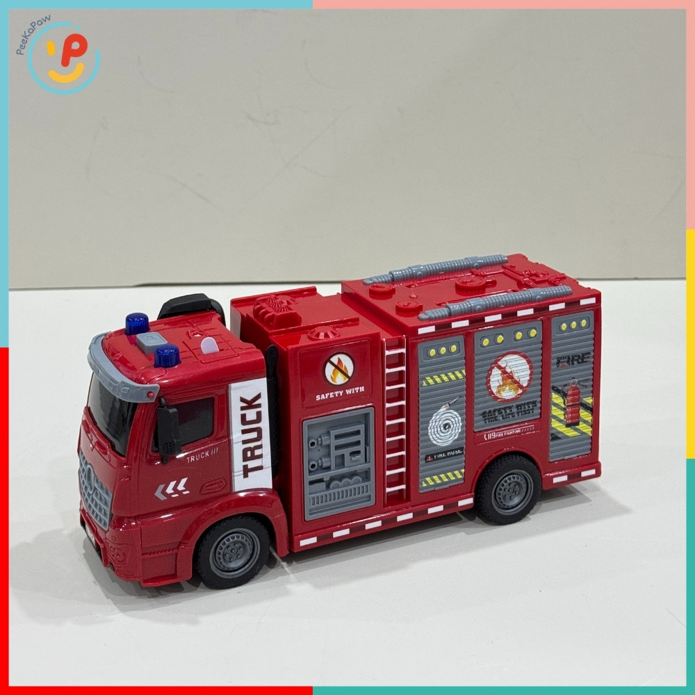 Xe cứu hoả chạy trớn có đèn âm thanh 813-6 hộp 30cm PeeKaPaw Toys