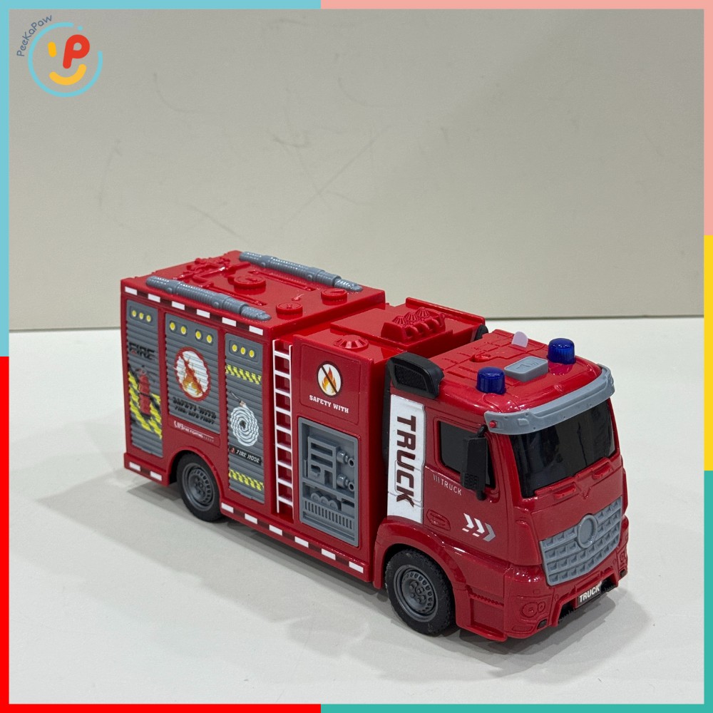 Xe cứu hoả chạy trớn có đèn âm thanh 813-6 hộp 30cm PeeKaPaw Toys