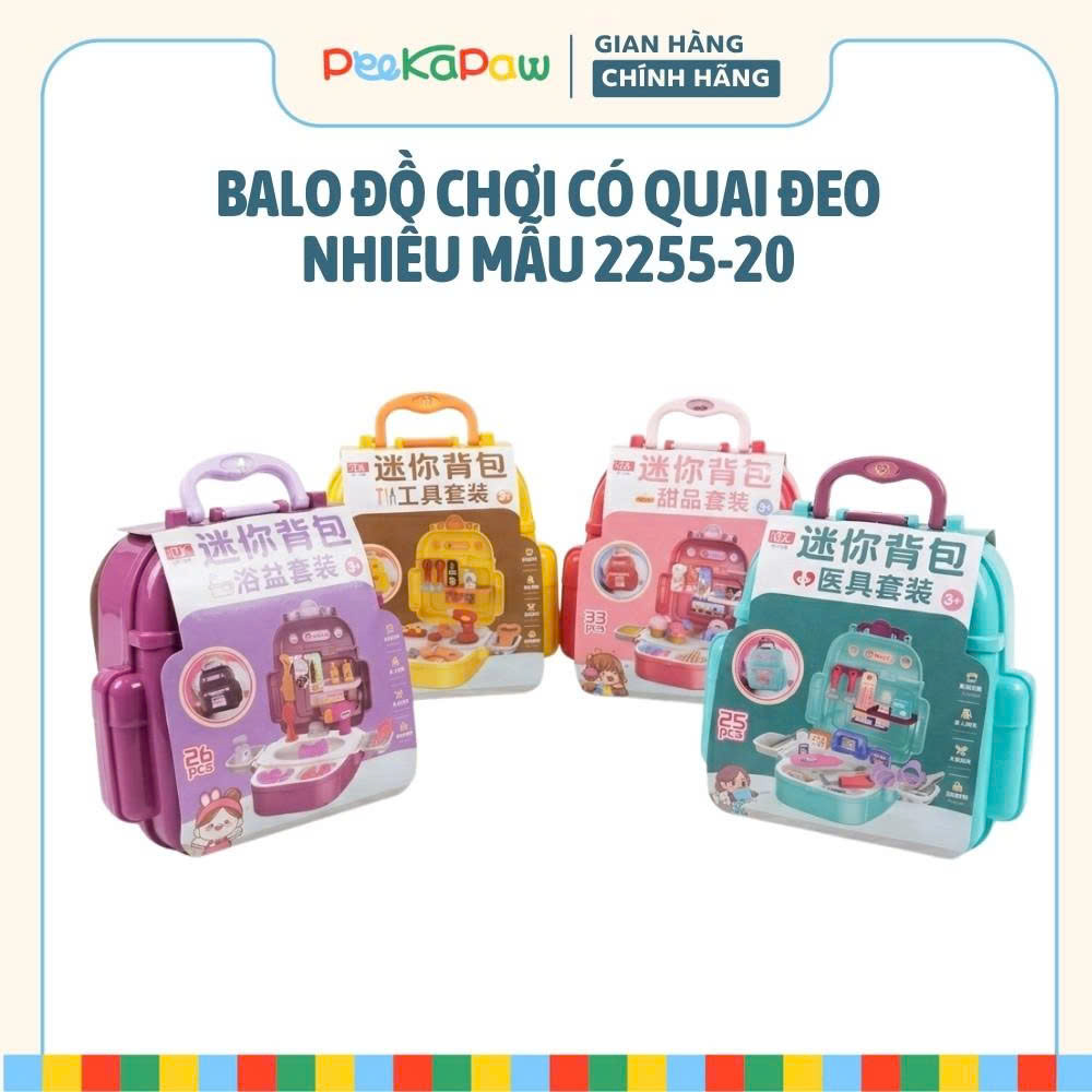 Balô đồ chơi nhập vai có quai đeo nhiều chủ đề cho bé 2255-20 PeeKaPaw Toys