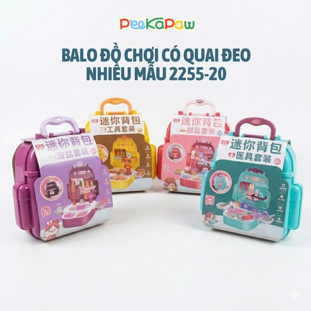 Balô đồ chơi nhập vai có quai đeo nhiều chủ đề cho bé 2255-20 PeeKaPaw Toys