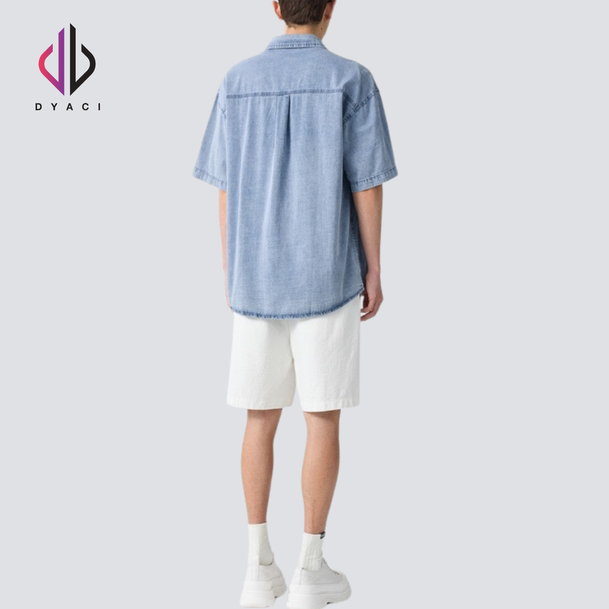 Áo Khoac Jean Denim Cộc Tay Dyaci Kiểu Dáng Trẻ Trung Năng Động Phong Cách Hàn Quốc DA002