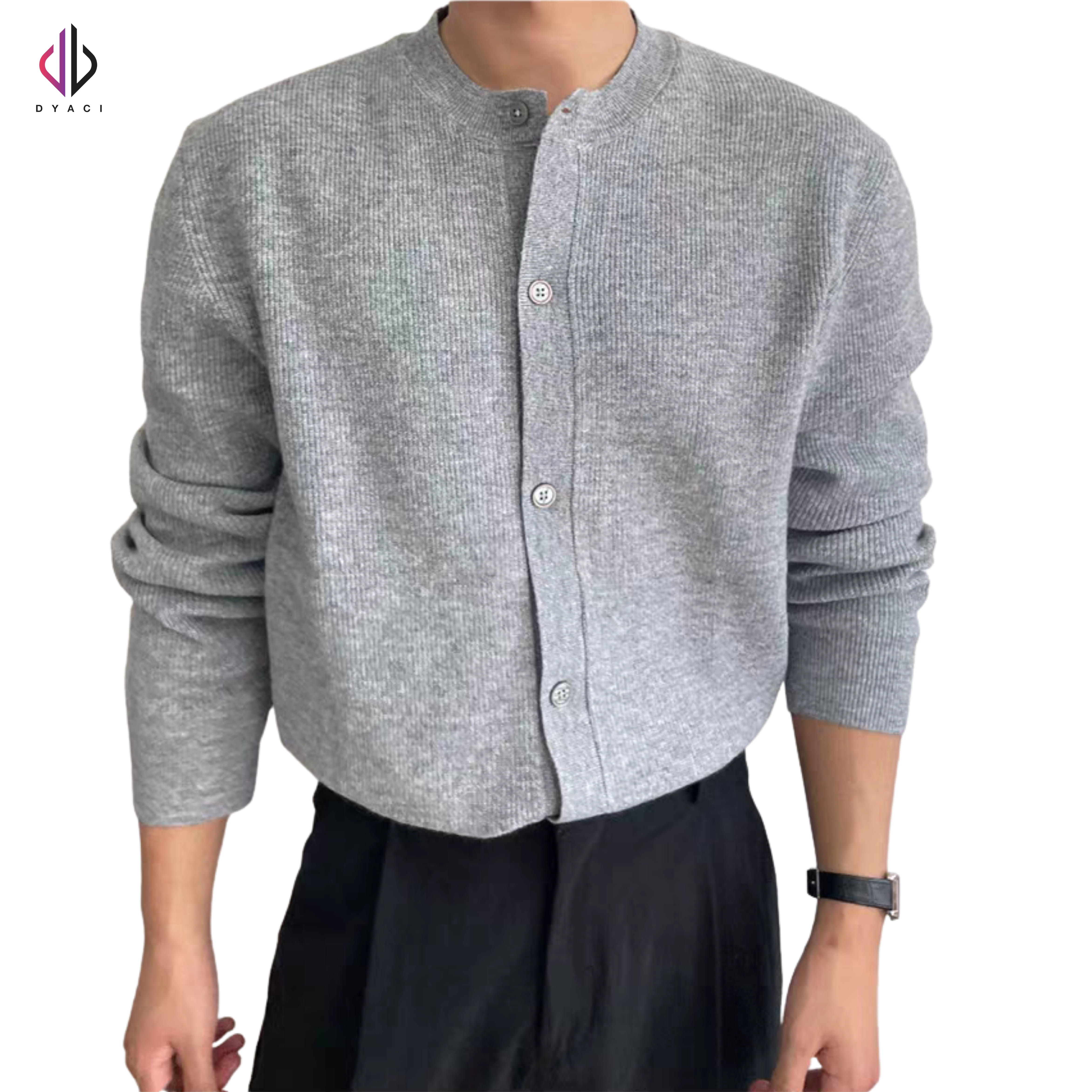 Áo Khoác Cardigan 450gsm DYACI Len Lông Cừu Quảng Châu Nam Hàn Quốc Thân Thiện Làn Da AL93