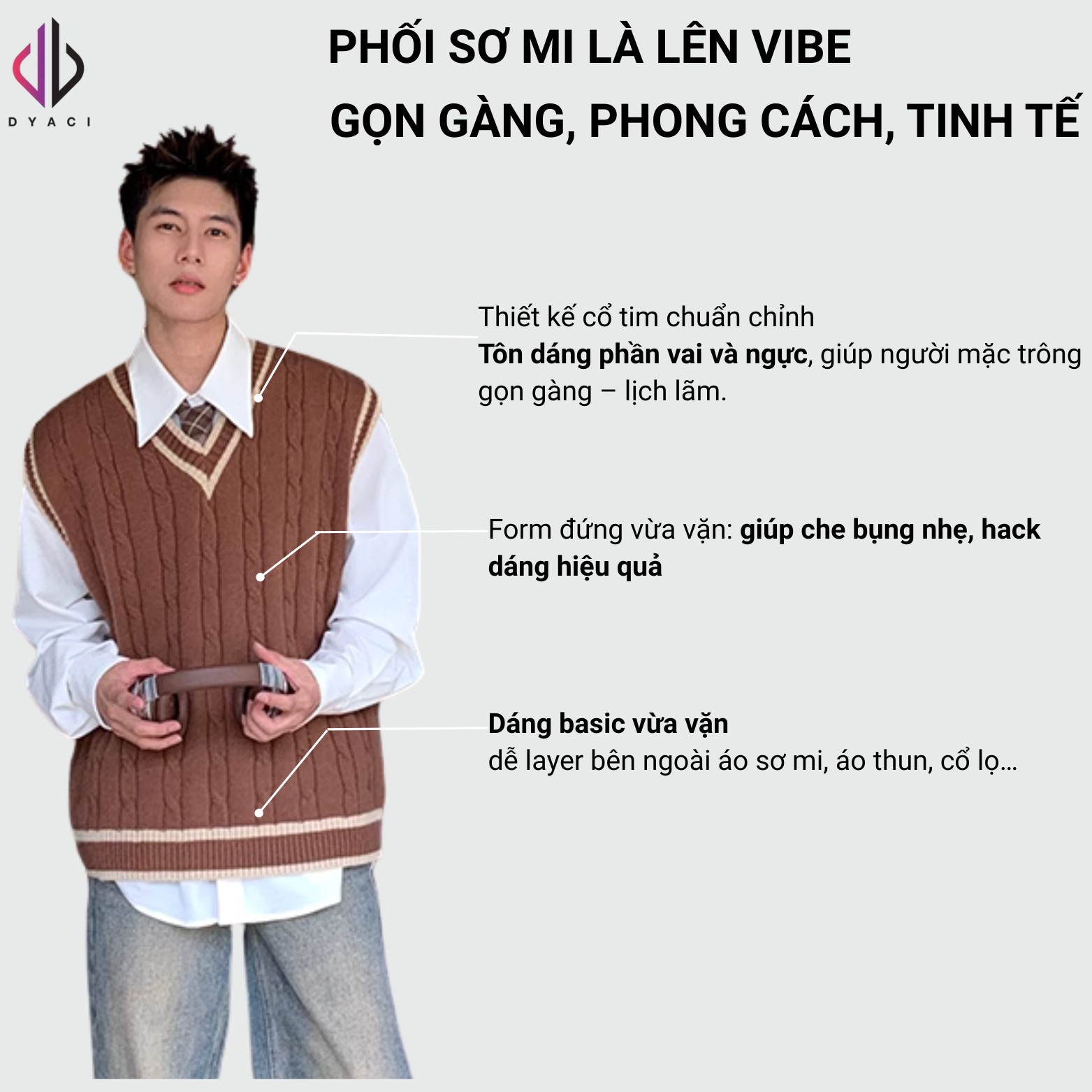Áo Len Gile Nam Quảng Châu 400gsm Sweater Unisex Cổ Tim Chữ V Chất Len Đẹp Kiểu Dáng Hàn Quốc DYACI AL97