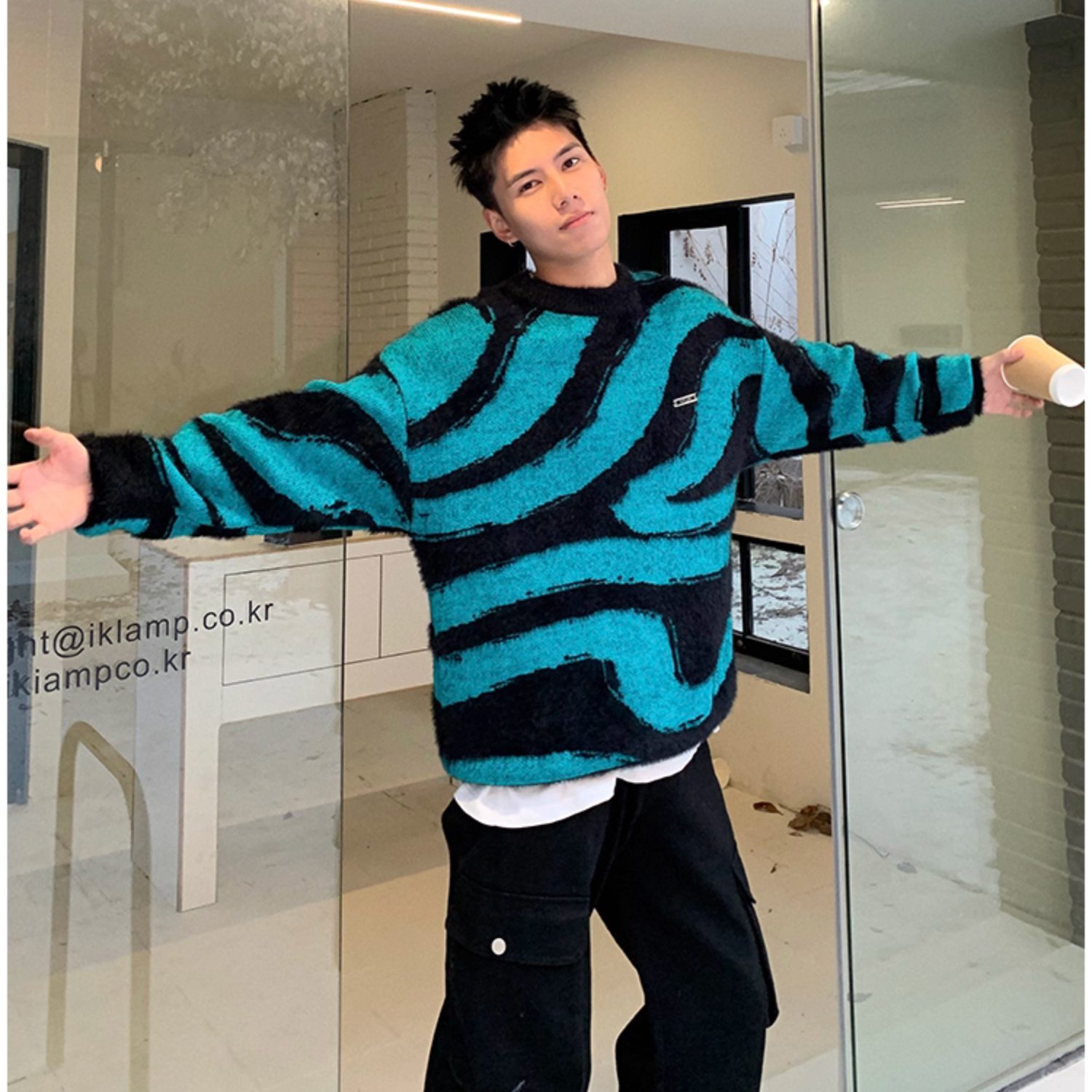 Áo Len Nam Cổ Tròn Quảng Châu Boy Phố Kiểu Dáng Sweater Cao Cấp Phong Cách Hàn Quốc Form Rộng DYACI AL94