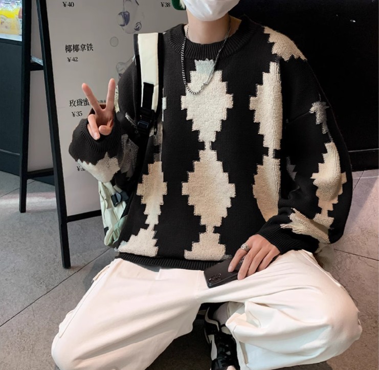 Áo Len Unisex Nam Nữ Sweater Cổ Tròn Dài Tay Hoạ Tiết Chất Dày Dặn Cao Cấp Phong Cách Ullzang Hàn Quốc DYACI AL37