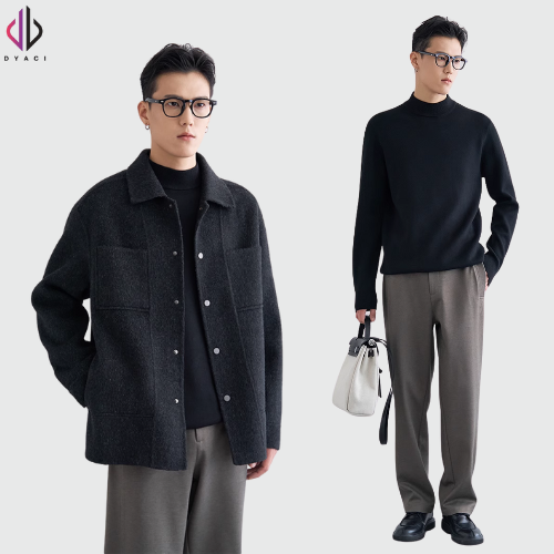 Áo Len Nam Quảng Châu Cổ Lọ 3 Phân Ấm Áp 350gsm DYACI Phong Cách Thu Đông Hàn Quốc Nhiều Màu AL68