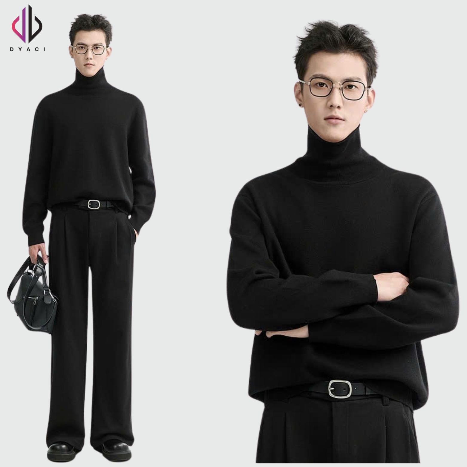 Áo Len Nam Nữ Cổ Lọ Quảng Châu Form Basic Dài Tay Dày Dặn Mềm Mịn Cực Ấm Hàn Quốc Nhiều Màu DYACI AL83