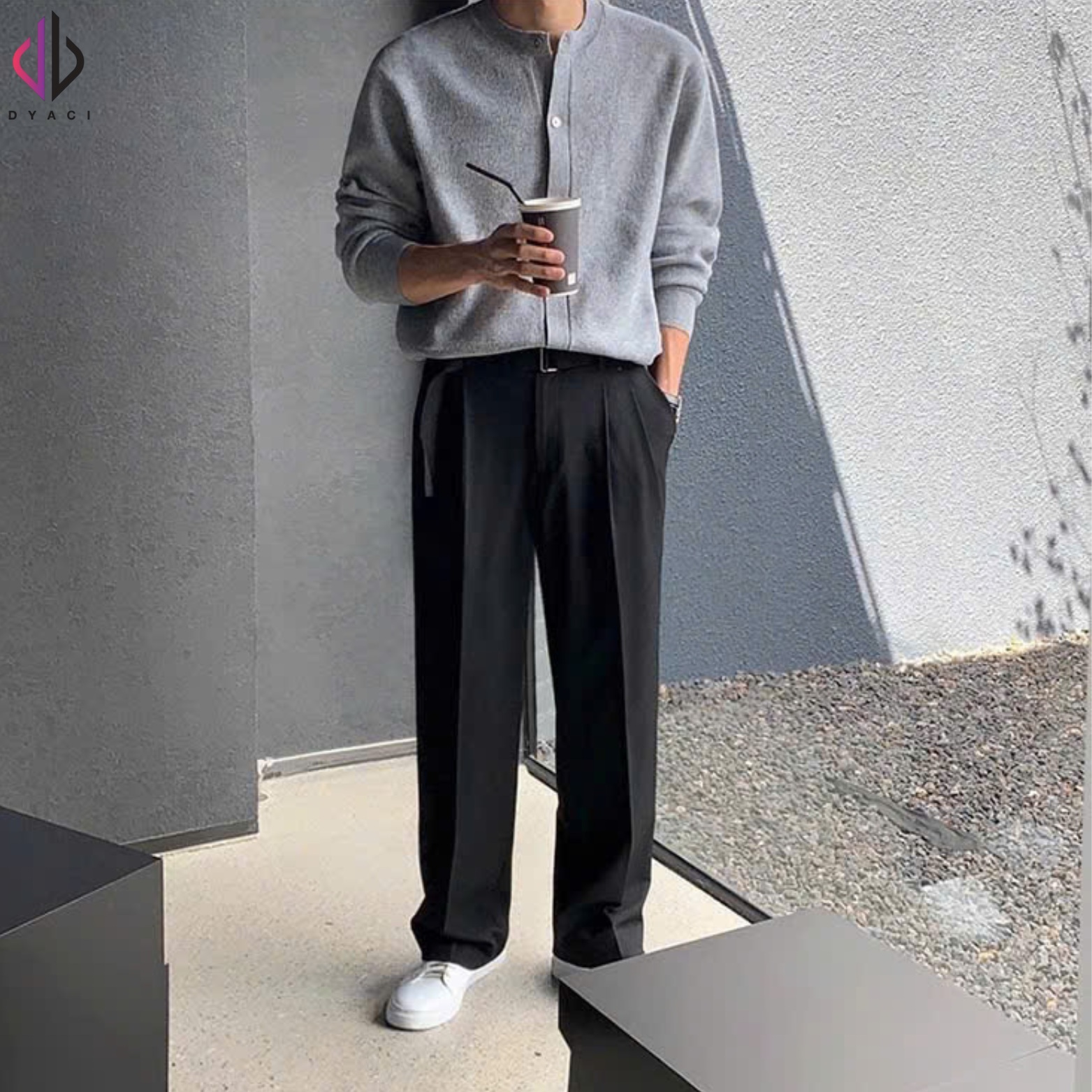 Áo Khoác Cardigan 450gsm DYACI Len Lông Cừu Quảng Châu Nam Hàn Quốc Thân Thiện Làn Da AL93