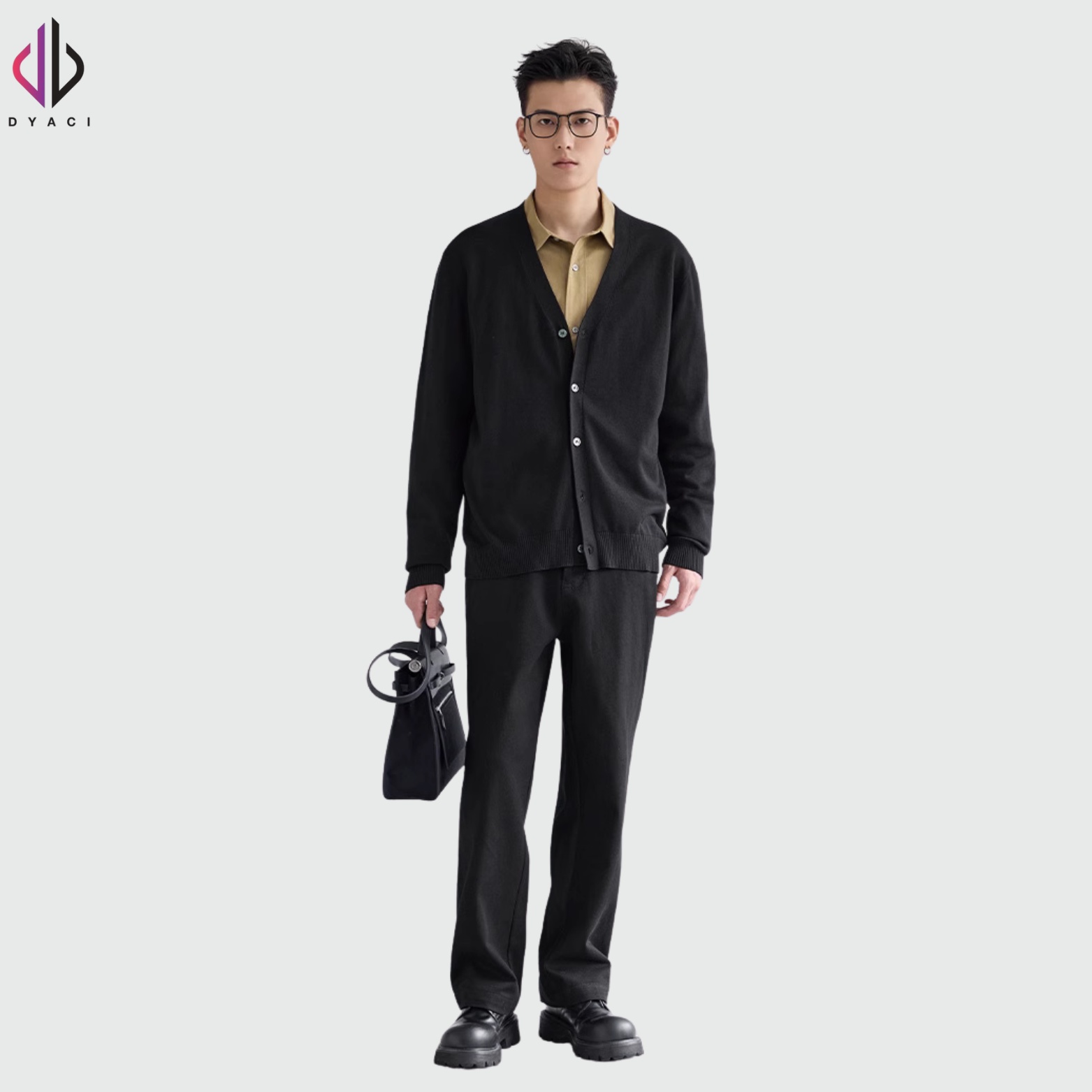 Áo Khoác Cardigan Nam DYACI Len Cổ Tim Chữ V Chất Len Dày Dặn Cao Cấp Mềm Mịn Đẹp Kiểu Dáng Hàn Quốc AL44