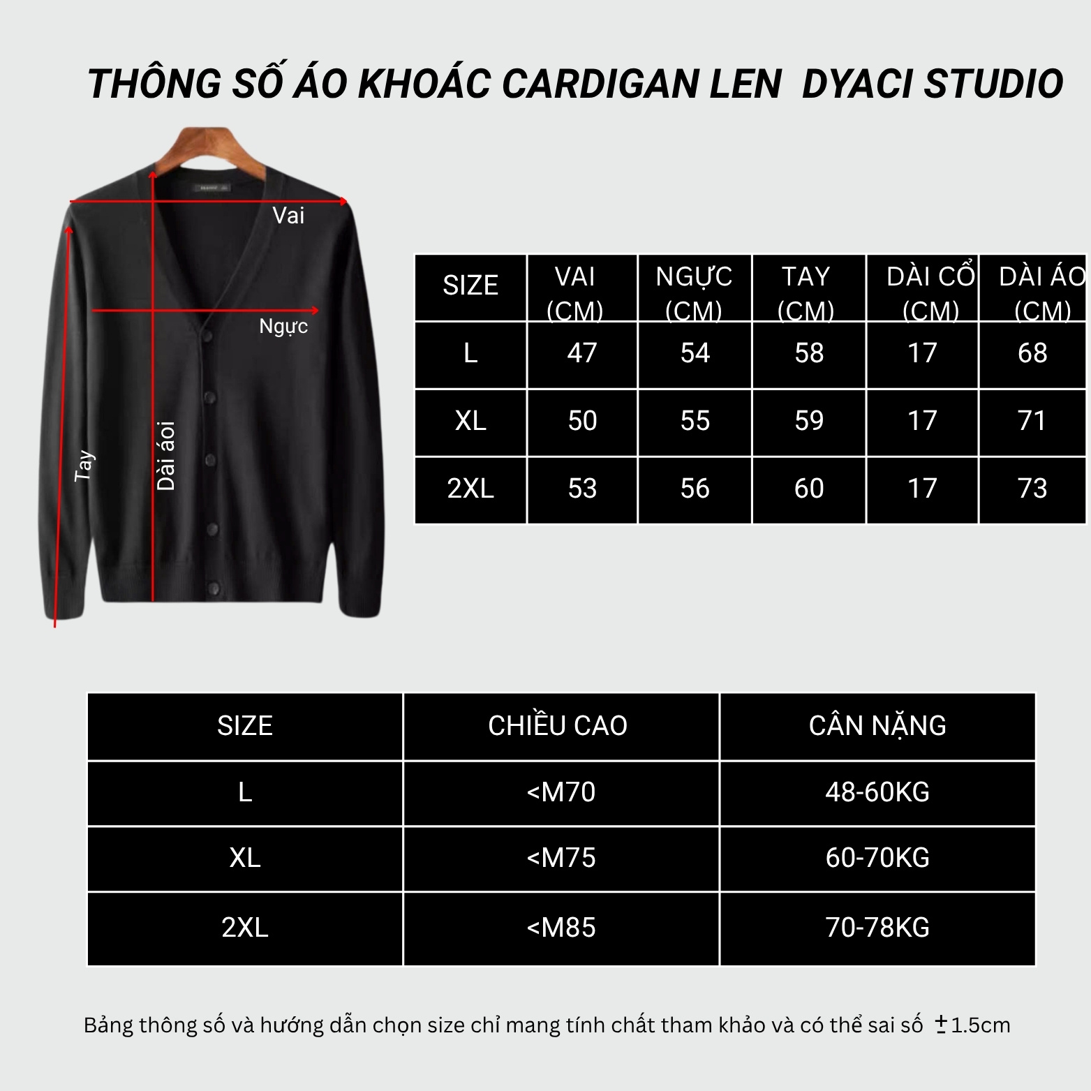 Áo Khoác Cardigan Nam DYACI Len Cổ Tim Chữ V Chất Len Dày Dặn Cao Cấp Mềm Mịn Đẹp Kiểu Dáng Hàn Quốc AL44