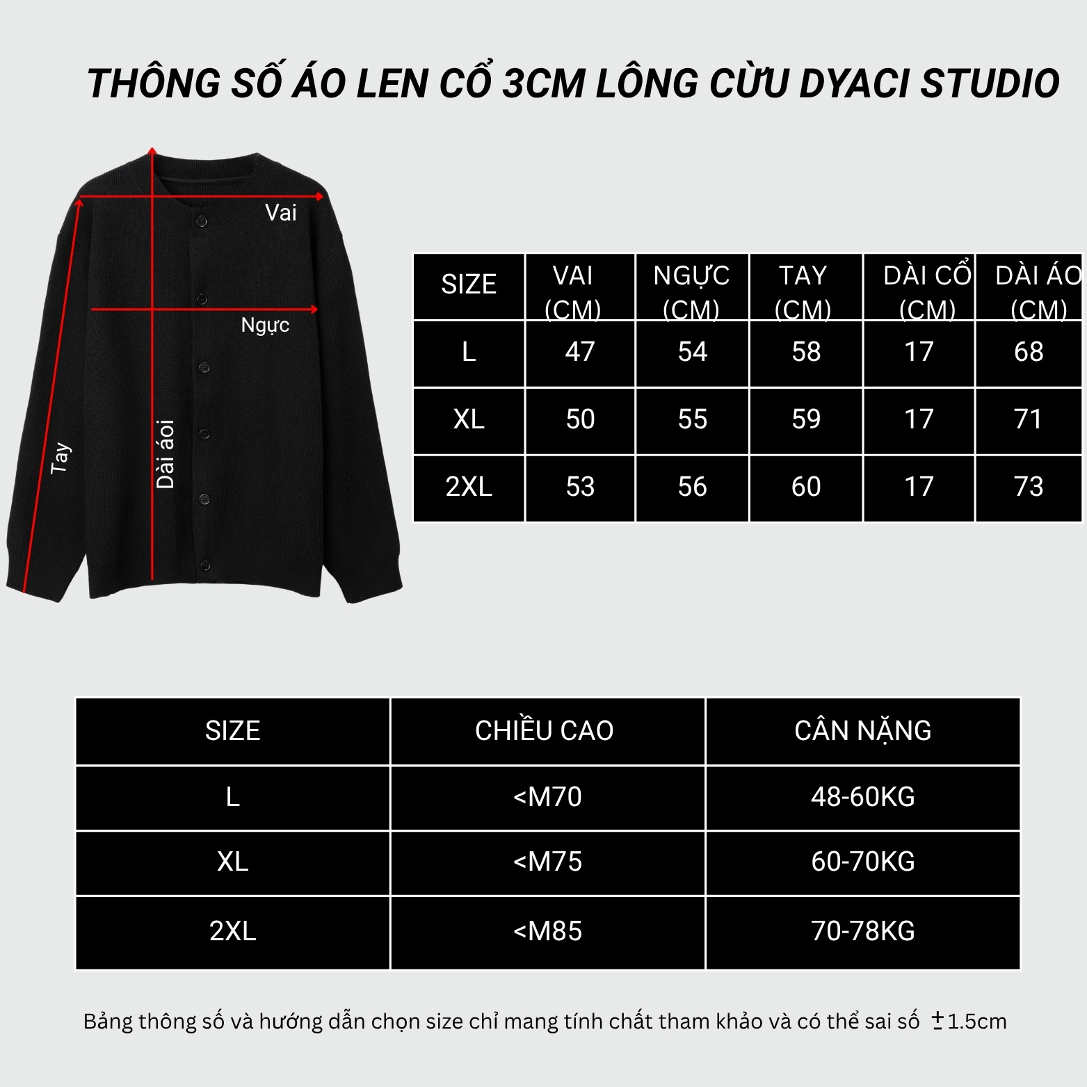 Áo Khoác Cardigan 450gsm DYACI Len Lông Cừu Quảng Châu Nam Hàn Quốc Thân Thiện Làn Da AL93