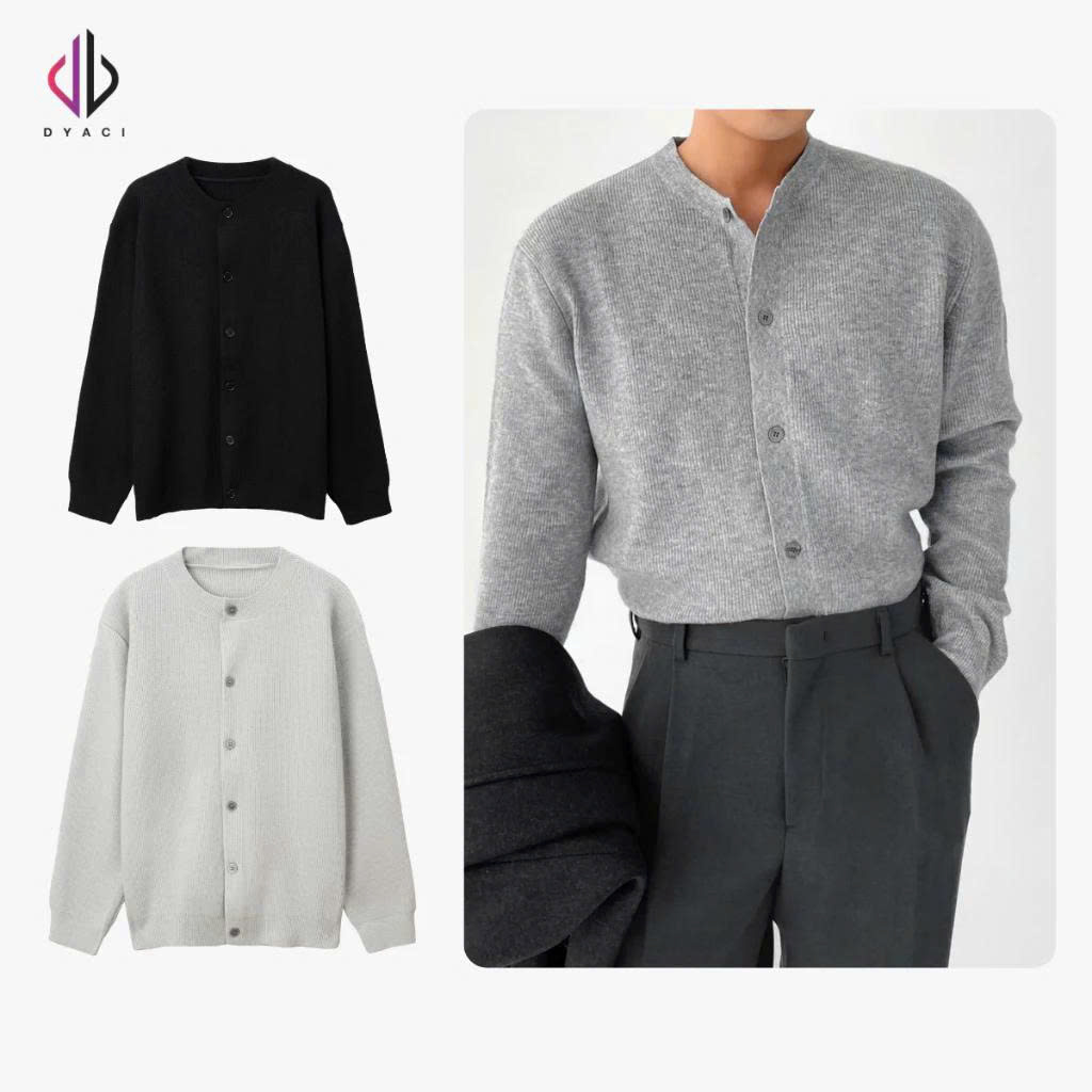 Áo Khoác Cardigan 450gsm DYACI Len Lông Cừu Quảng Châu Nam Hàn Quốc Thân Thiện Làn Da AL93