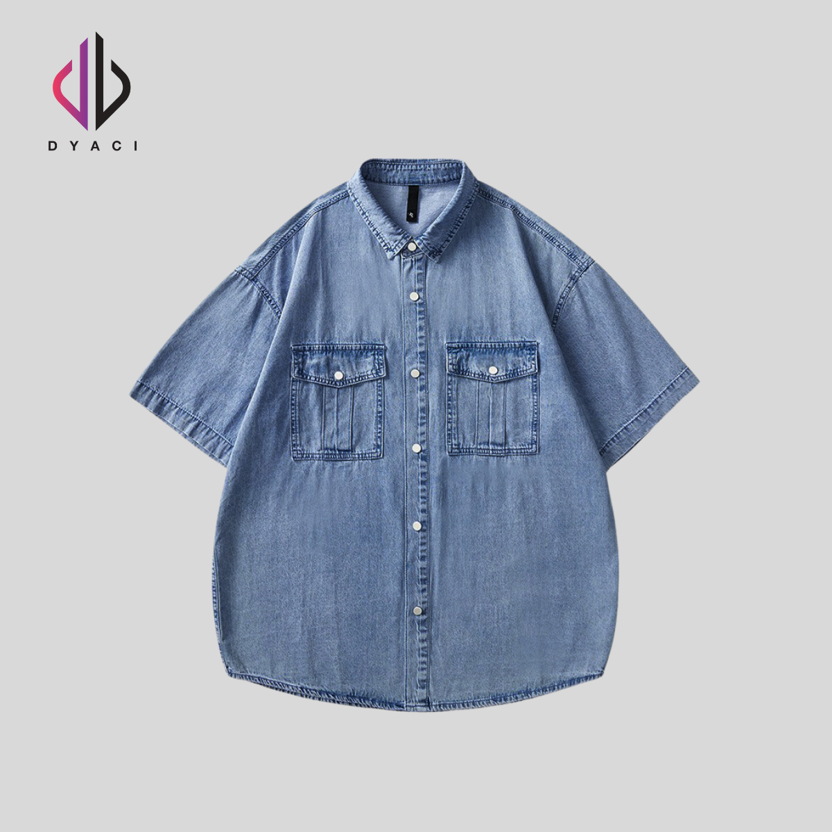 Áo Khoac Jean Denim Cộc Tay Dyaci Kiểu Dáng Trẻ Trung Năng Động Phong Cách Hàn Quốc DA002