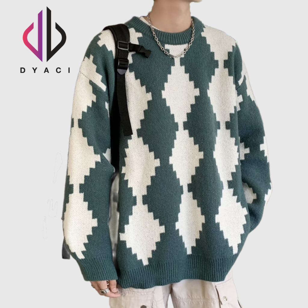 Áo Len Unisex Nam Nữ Sweater Cổ Tròn Dài Tay Hoạ Tiết Chất Dày Dặn Cao Cấp Phong Cách Ullzang Hàn Quốc DYACI AL37
