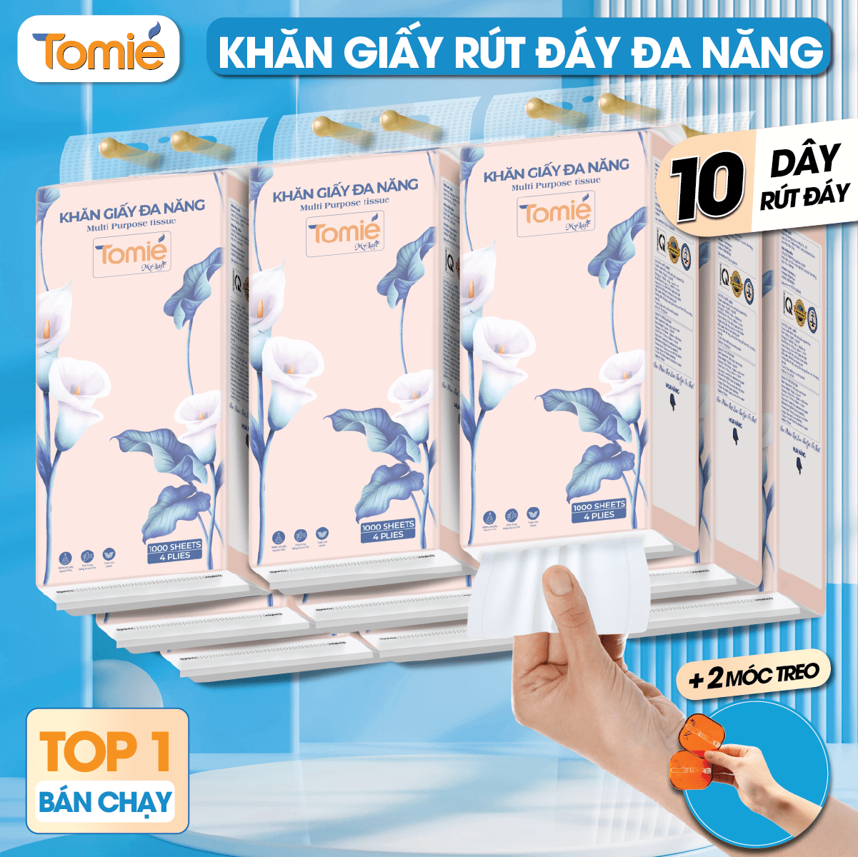 Giấy rút treo tường 1000 tờ
