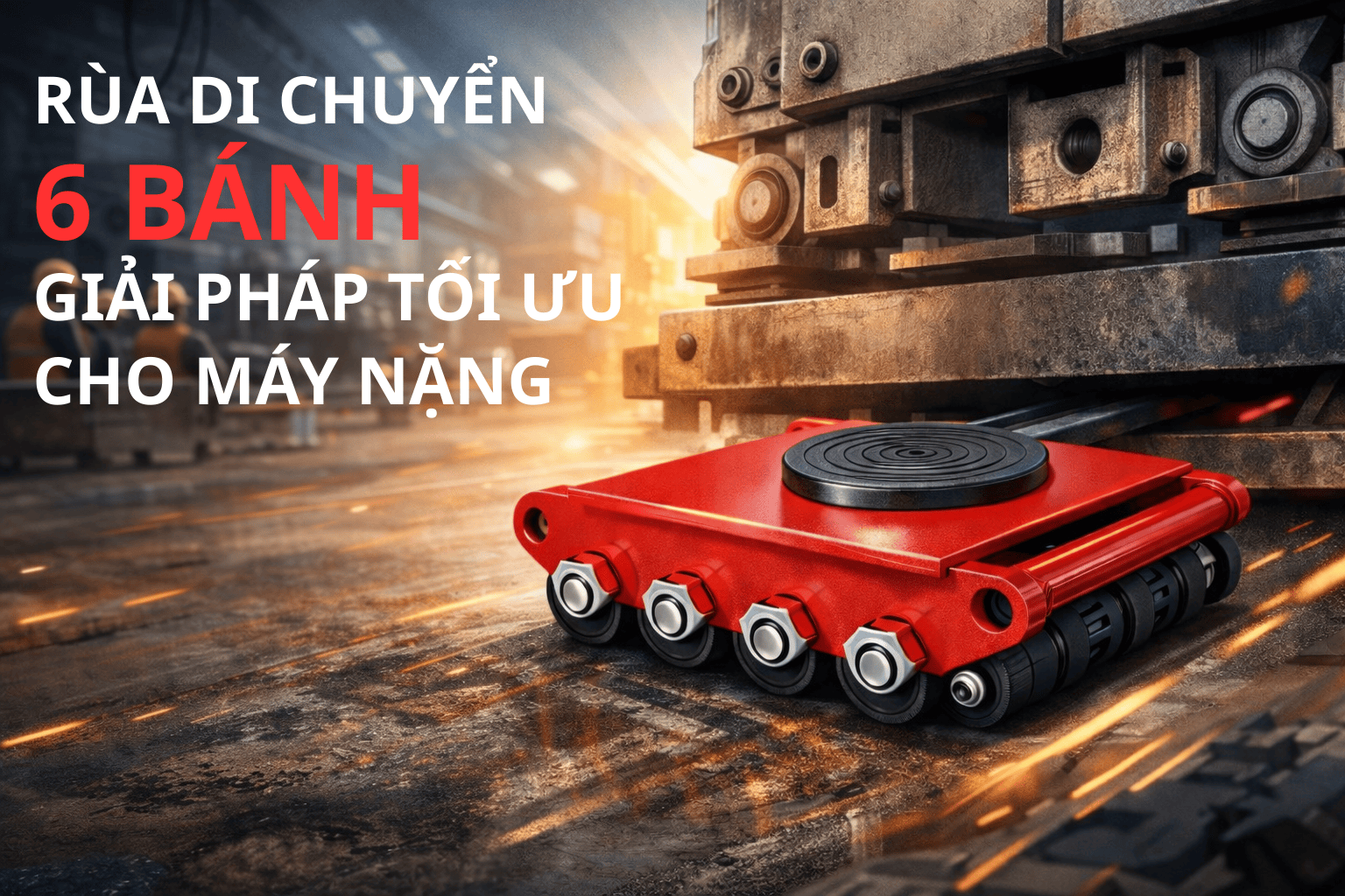 Rùa Di Chuyển 6 Bánh Xe – Giải Pháp Tối Ưu Cho Máy Móc Nặng