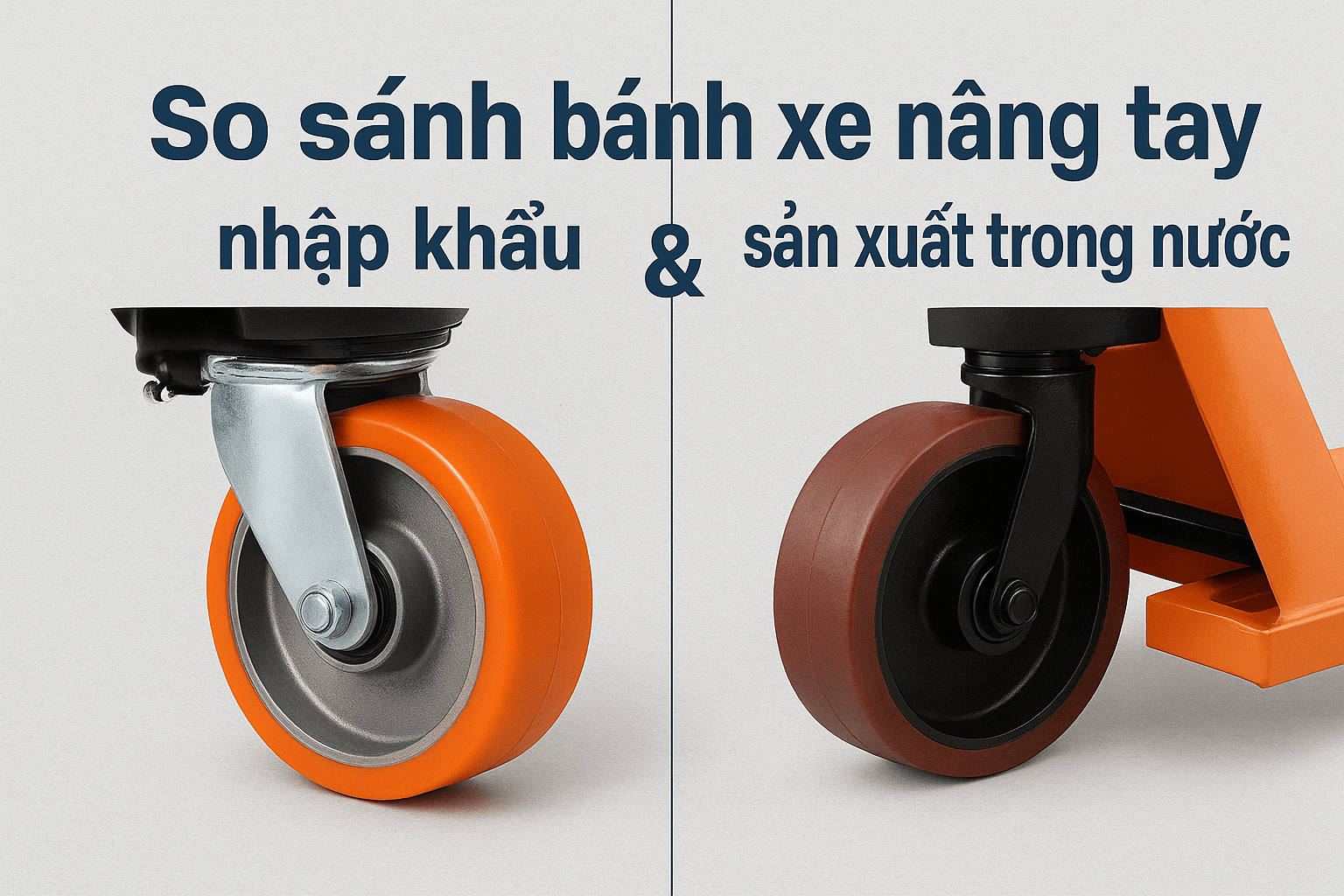 So sánh bánh xe nâng tay nhập khẩu và bánh xe sản xuất trong nước