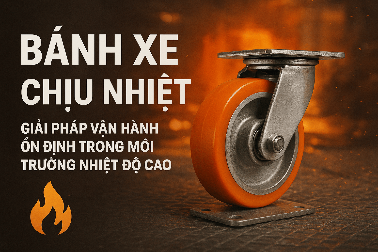 BÁNH XE CHỊU NHIỆT – GIẢI PHÁP VẬN HÀNH HIỆU QUẢ TRONG MÔI TRƯỜNG NHIỆT ĐỘ CAO