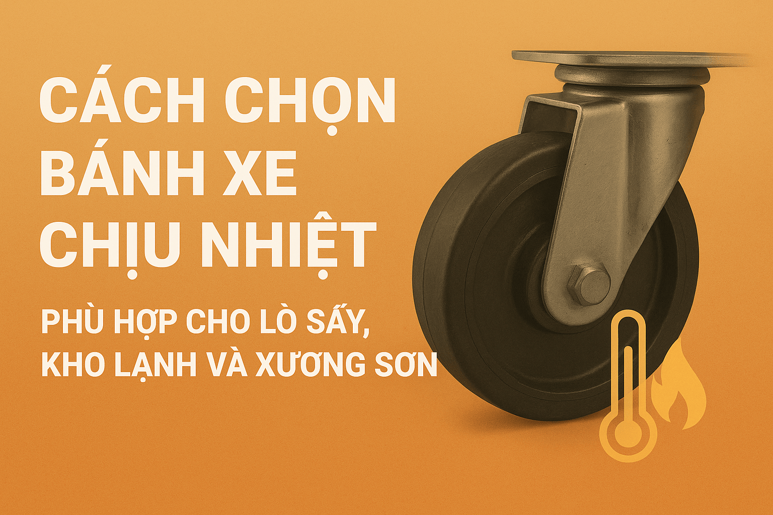 CÁCH CHỌN BÁNH XE CHỊU NHIỆT PHÙ HỢP CHO LÒ SẤY, KHO LẠNH VÀ XƯỞNG SƠN