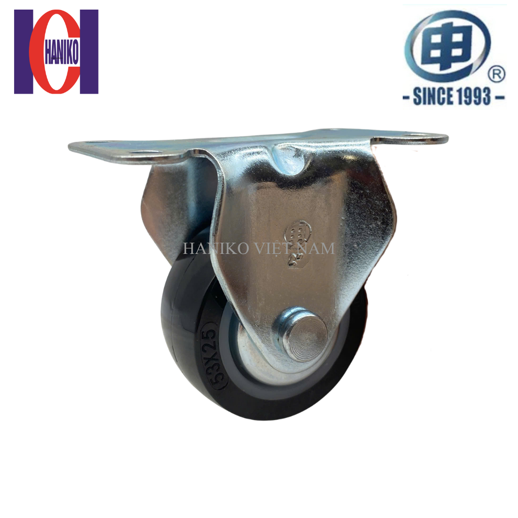 Bánh xe shenpai PU 50 cố định có nắp 15A03-1010