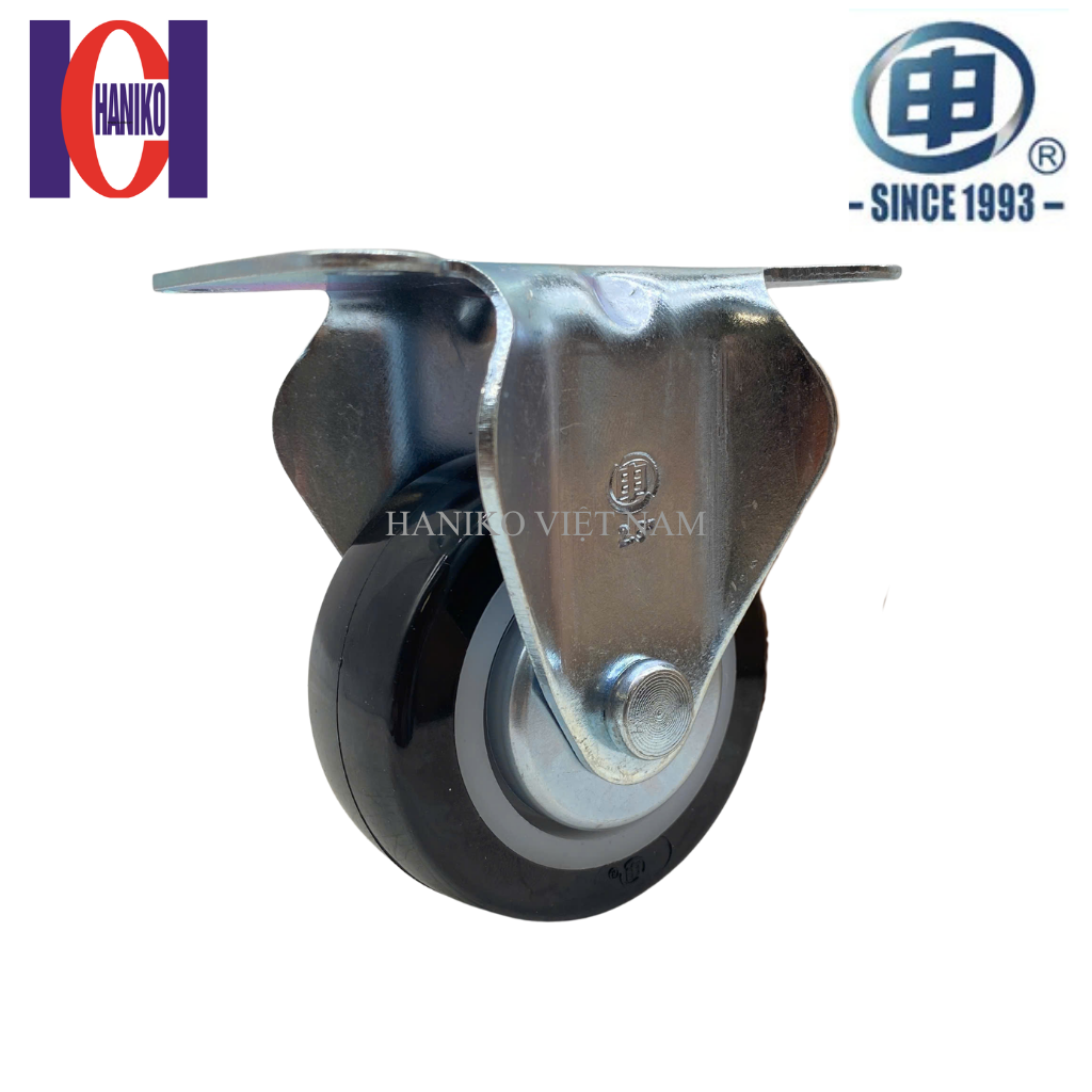 Bánh xe shenpai PU 50 cố định có nắp 15A03-1010