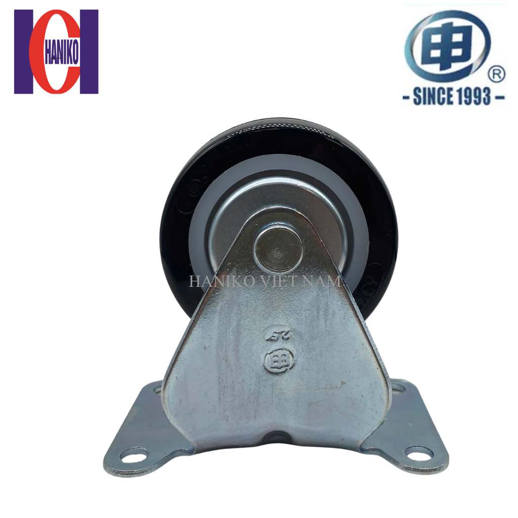 Bánh xe shenpai PU 65 cố định có nắp 15A08-1011