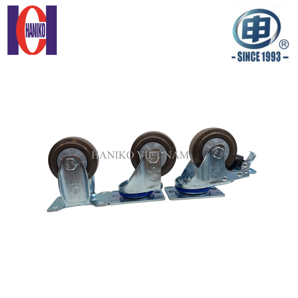 Bánh xe shenpai cao su 75 cố định 20AB1-1538