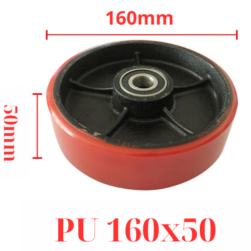 Bánh xe PU 160x50 có bi